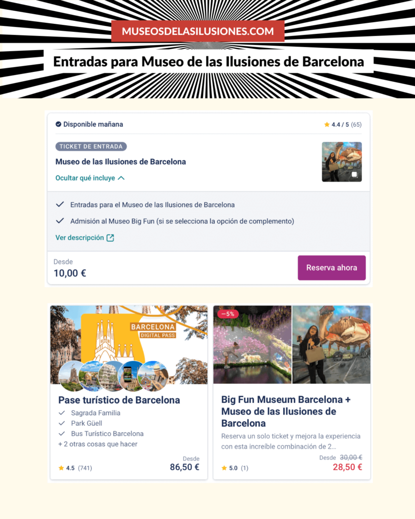Entradas al Museo de las Ilusiones Barcelona